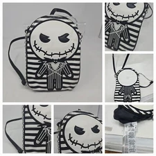 Disney Store Jack Skellington Nightmare Before Christmas Crossbody Shoulder Bag