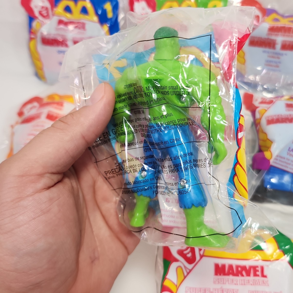 ☆1990年代/超人ハルク/ビッグサイズ/Marvel Super Heroes SEALED McDonalds 1996 Marvel Super Hero Toys - Complete Set of 8