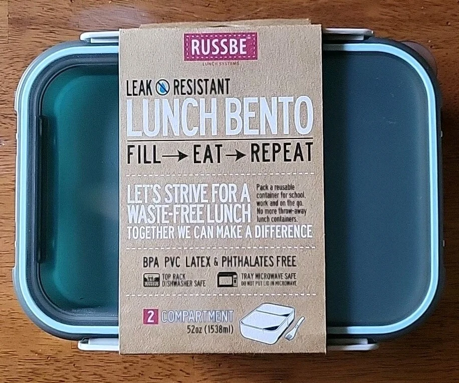 Russbe бенто ланч-бокс 1538 мл с посудой + Eco Ciroa бенто ланч-бокс 1 л новый - Изображение 2 из 4