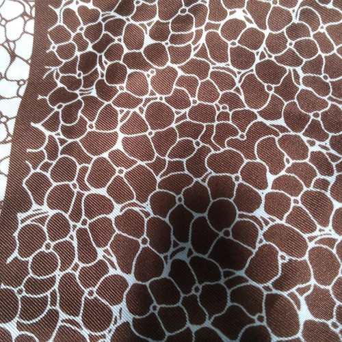 Vintage Diane von Furstenberg quadratischer Schal 23" braun Retro Blumendruck signiert - Bild 4 von 11