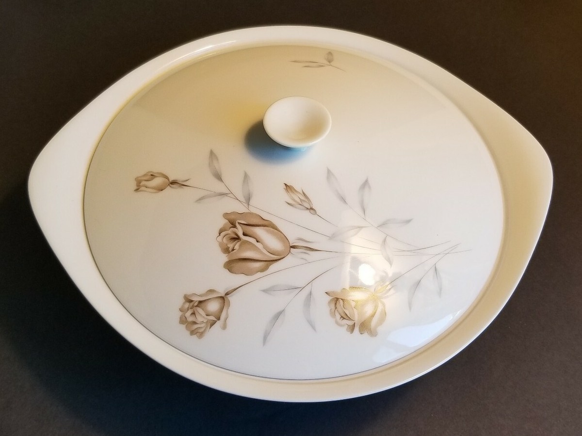 vintage porcelain covered bowl rose 1814 cm hutschenreuther