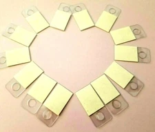 Round Hole Hang Tag Pegboard Slatwall Gridwall Tabs Self-Adhesive Clear Plastic