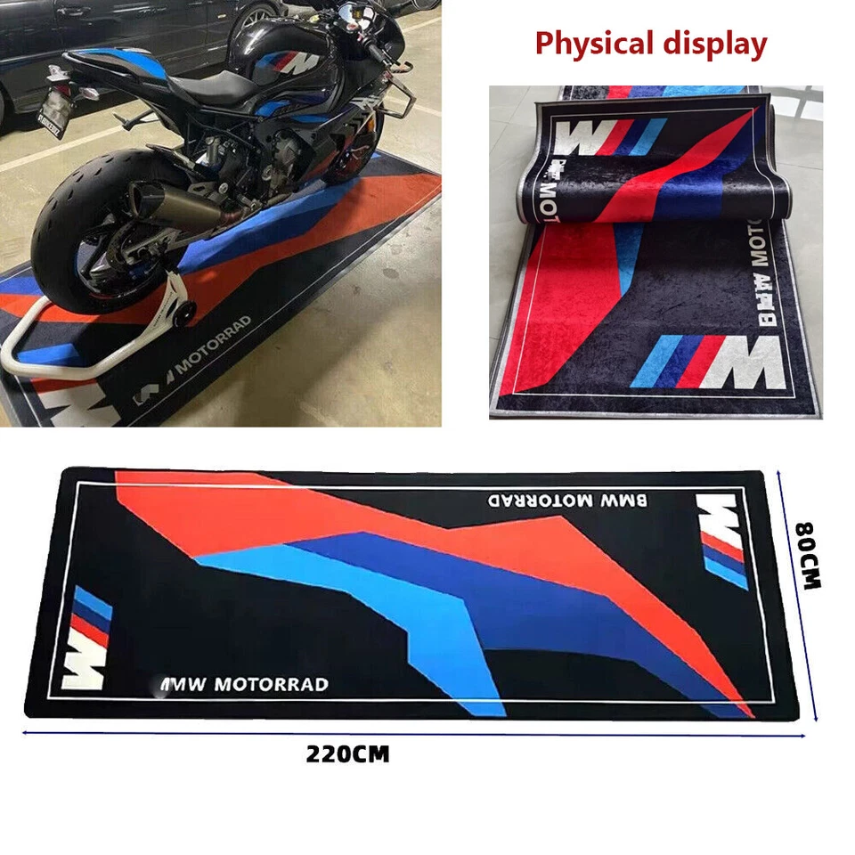 Alfombrilla M moto garaje apta para BMW S1000RR S1000R R1250GS R1300GS Foto 2 de 4