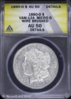 1880-O $1 Morgan Silver Dollar ANACS AU 50 Details | VAM-12A Micro O
