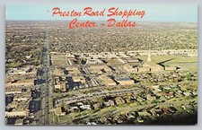Postcard TX Dallas Aerial View Preston Rd Shopping Center Busiest Largest B8
