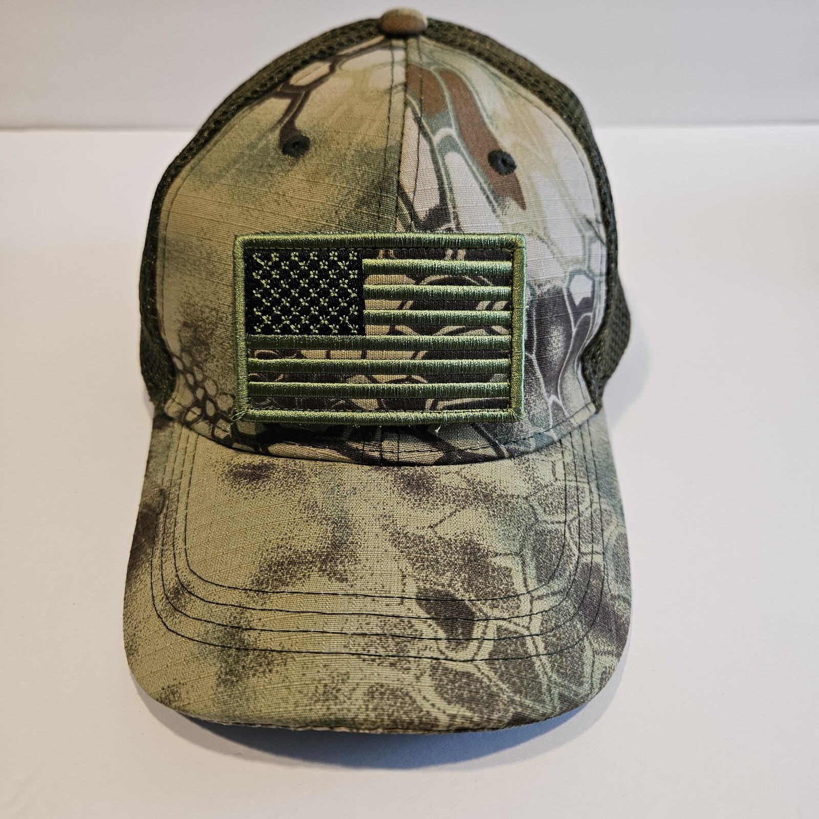 Green Camouflage US Flag Removable Patch USA Base… - image 1