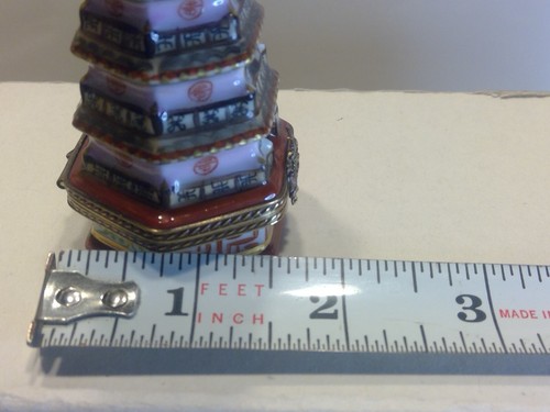 Limoges France Rochard Asian Pagoda Trinket Box - Picture 8 of 8