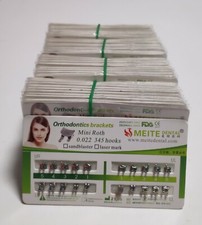 100 Sets Dental Orthodontic Metal Brackets Mini Roth 022 345 hooks Mesh Base