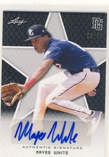 MAYES WHITE 2020 Leaf Perfect Game PG Black AUTO /50 FLORIDA ST UAB