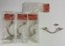 4 Vintage Amerock Cabinets Dresser Pulls BP 451-BW Provincial Ivory Gold Finish