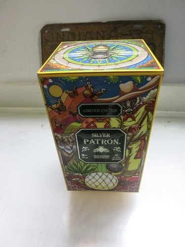 Patron Silver Bee Tequila ~ Collectable Tin ~ Empty Box Only - Limited Edition