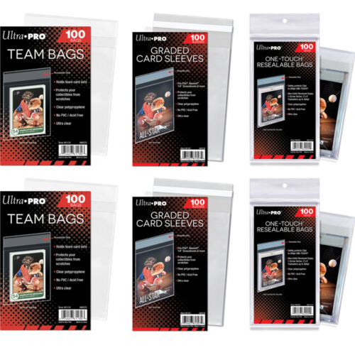 ULTRA PRO RESEALABLE BAGS - TEAM BAGS, GRADED BAGS, ONE-TOUCH BAGS x100 - Picture 1 of 4