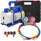 4CFM 1/4HP Vacuum Pump HVAC Refrigeration R134A Air-Condition Gluing Oil Drain