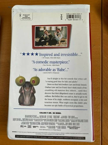 Mouse Hunt (VHS, 1998, Clamshell) - Imagen 2 de 2