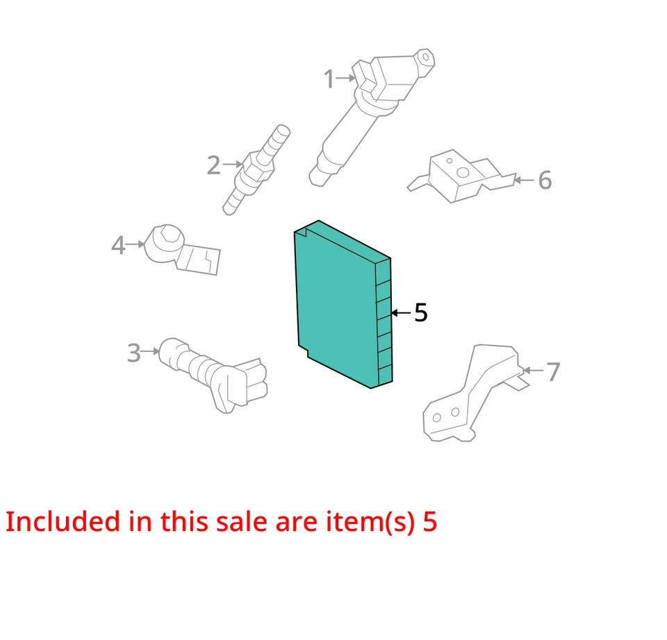 Módulo de control del motor Toyota Highlander 2009-2010 2,7 L ECM ECU OEM 89661-0E310 Foto 2 de 4