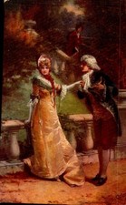RAPHAEL TUCK & SONS  POSTCARD-OILETTE CONNOISEUR #2851-THE PROPOSAL  BK83