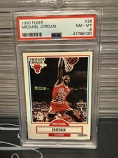Fleer 1990-91 Michael Jordan Chicago Bulls #26 PSA 8