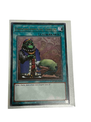 Yu Gi Oh YGO MGED-DE146 Emporkömmling goblin Rare Zauberkarte El Dorado Max Gold