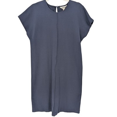 Boden Shift Dress 10R Navy Blue Cap Sleeve Lagenlook Preppy Minimalist Capsule