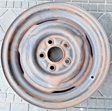 Vintage Motor Wheel Corp 15 X 4.5 Riveted Back Steel Wheel. 5 Lug X 4.5 Bp.