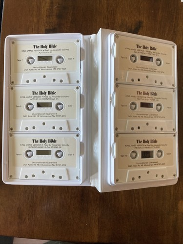 Holy Bible cassettes King James Version New Testament Read-By Alexander Scourby - Picture 3 of 5