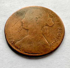 VINTAGE 1860 GREAT BRITAIN HALF PENNY COIN OF QUEEN VICTORIA
