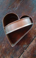 Vintage Michael Bonne Heart-Shaped Copper Cookie Cutters 198's 5 1/4" X 4.5"