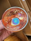 Pretty Fenton Carnival Glass Marigold Kittens Pattern Cerial Bowl
