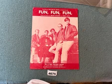 VERY COLLECTIBLE Beach Boys - Sheet Music for FUN FUN FUN 4675