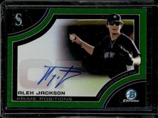 2015 Bowman Chrome Alex Jackson Prime Position Auto Green Refractor #/99