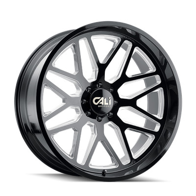 CALI OFF-ROAD INVADER 9115 GLOSS BLACK MILLED 20X12 6-139.7 -51MM 106.1MM