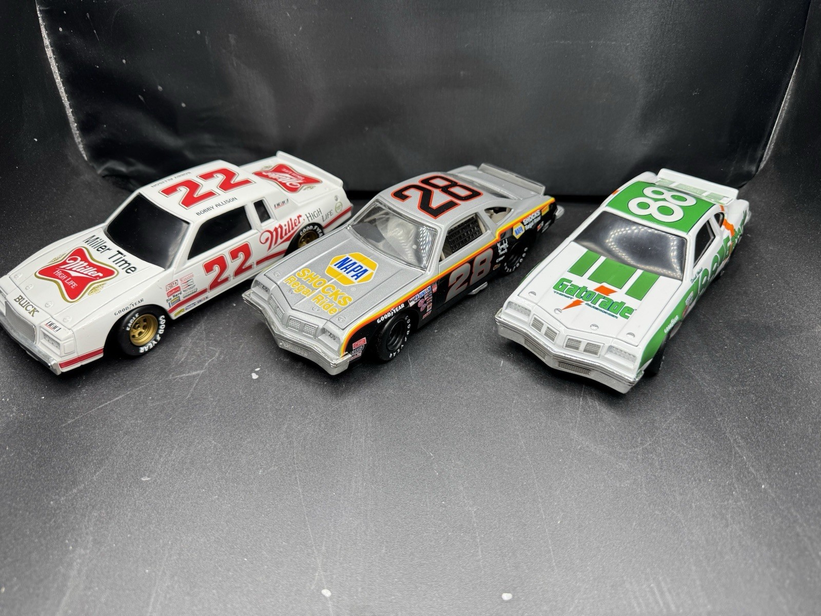 Lot of 3 NASCAR 1:24 Diecasts Bobby Allison Buddy Baker Darrell Waltrip NO BOXES