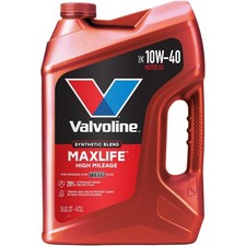 Synthetic Blend Motor Oil 5 QT - SAE 10W-40 for Optimal High Mileage Engine Care 27.50 per gallon