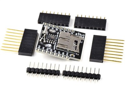 D1 Mini Data Logger Shield with DS1307 RTC and micro-SD slot