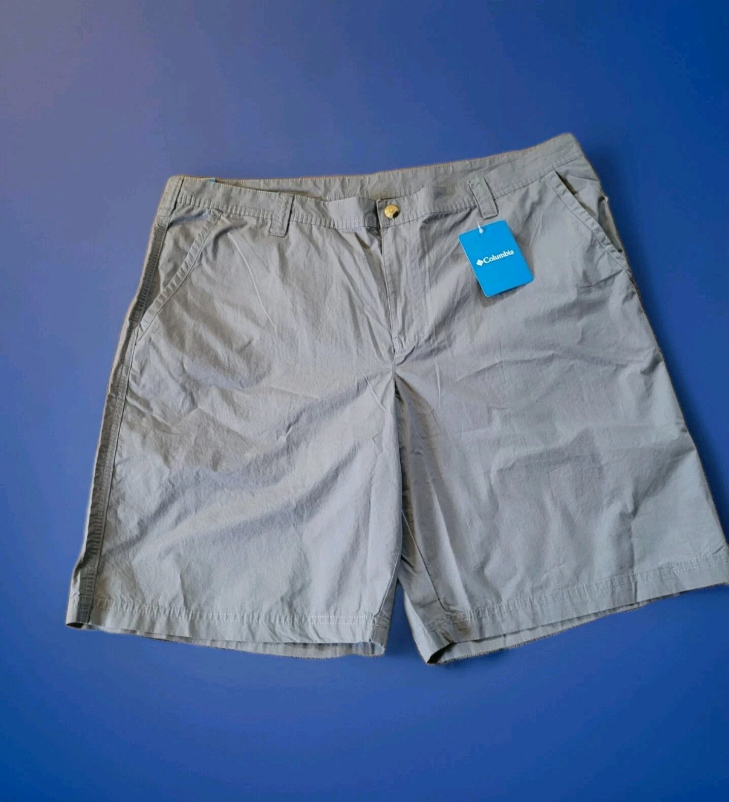 Columbia Mens Size 40 Gray 10" Inseam Chino Breathable Golf Performance Shorts