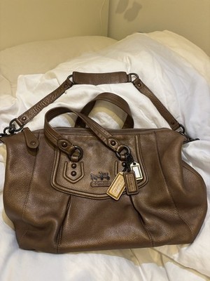 Coach Madison Audrey bronze leather satchel Tasche