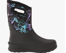 Bogs Kids Neo Classic Boot, Metallic Mountains Black, Size 7 Little Kid