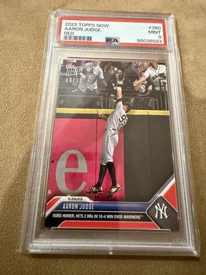 2023 Topps Now - Aaron Judge #149 Red /10 PSA 9 - Iconic Image!!!