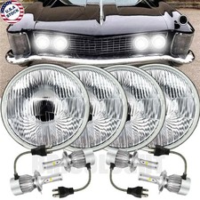 4pcs 5 34 5.75 Inch Glass Lens Round Led Headlight Fit Buick Riviera 1963-1974