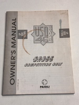 Paioli Original USD 46 Cross Competition Handbuch Owners Manual 949.007.104 EN