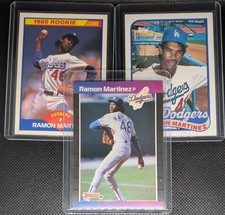 (3) 1989 Ramon Martinez Rookie Card LOT Topps Score Donruss Dodgers RC