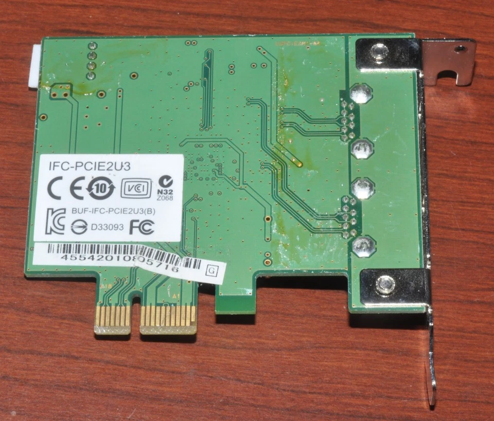 Buffalo IFC-PCIE2U3 USB 3.0 Dual-Port PCIe Low Profile Card U3PCIEXN1-AA - Image 3 of 3