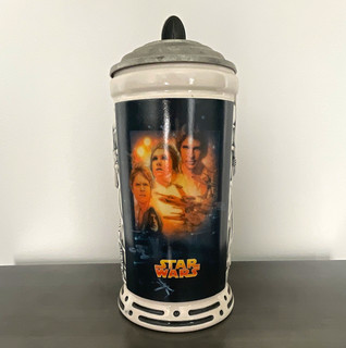 Star Wars Special Edition 32 oz Beer Stein Ceramic w/ Pewter Lid 1997 CUI Inc.