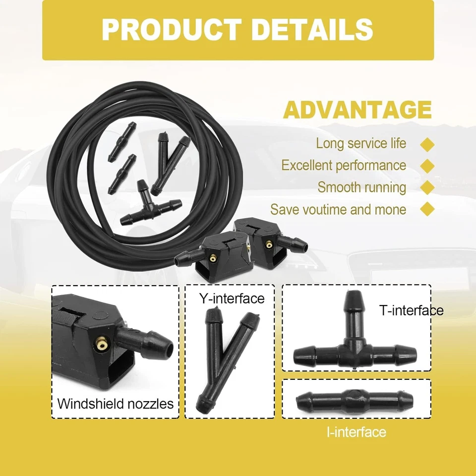 7 шт универсальных насадок для омывателя ветрового стекла 4 отверстия спрей стеклоочиститель рычаг струйная замена - Изображение 4 из 4