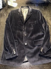 Lauren Ralph Lauren Boys Blue Teens Navy Velvet Blazer Jacket Preppy Casual 20R