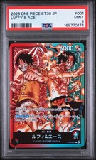 2026 ONE PIECE JAPANESE ST30-STARTER DECK EX LUFFY & ACE #001 LUFFY & ACE PSA 9