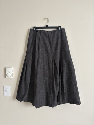 Lilith Paris Womens Medium EU 40 Skirt Wool Blend Bubble Hem Avant Garde Neutral