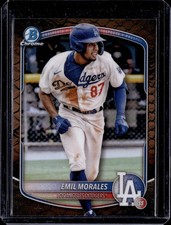 2025 Bowman #BCP-127 Emil Morales Chrome Prospects Reptilian Refractor