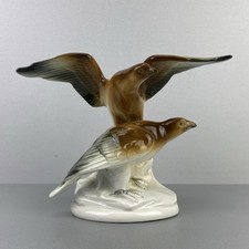 Porzellan-Figurengruppe "Raubvögel" v. Wagner & Apel, Thüringen - Figur Adler