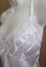 UB LAVENDER mega LACE sheer NYLON camisole slip nightgown sz 2X bust 46"